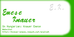 emese knauer business card